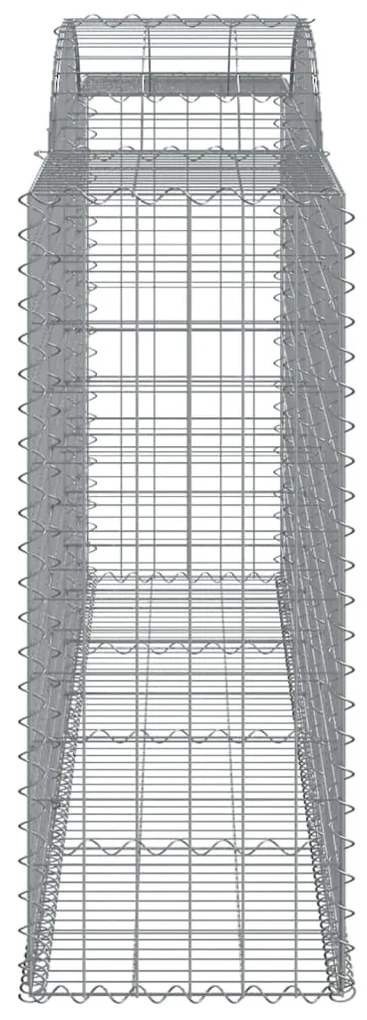 Συρματοκιβώτια Τοξωτά 17 τεμ. 300x50x120/120 εκ. Γαλβαν. Ατσάλι - Ασήμι