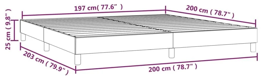 Πλαίσιο Κρεβατιού Μπλε 200x200 εκ. Υφασμάτινο - Μπλε