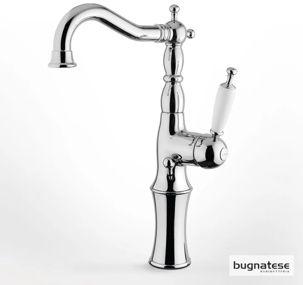 Μπαταρία Νιπτήρα Υψηλή με Βαλβίδα Clic-Clac Oxford Bugnatese Chrome 6317-100