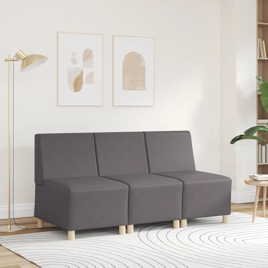 vidaXL Καθίσμα Σαλονιού Γκρι 55 x 74 x 82 εκ Τεχνητό δέρμα