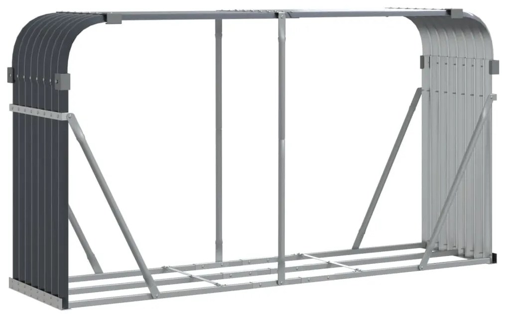 vidaXL Ξυλοθήκη Ανθρακί 180x45x100 εκ. από Γαλβανισμένο Ατσάλι