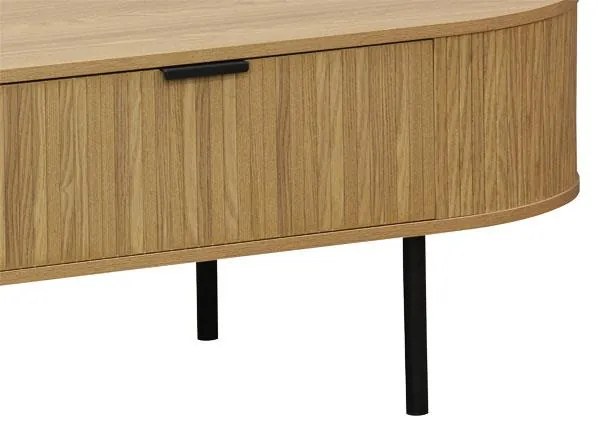 Τραπέζι σαλονιού Scandi MDF φυσικό με μεταλλικά πόδια 118x60x44εκ 118x60x44 εκ.