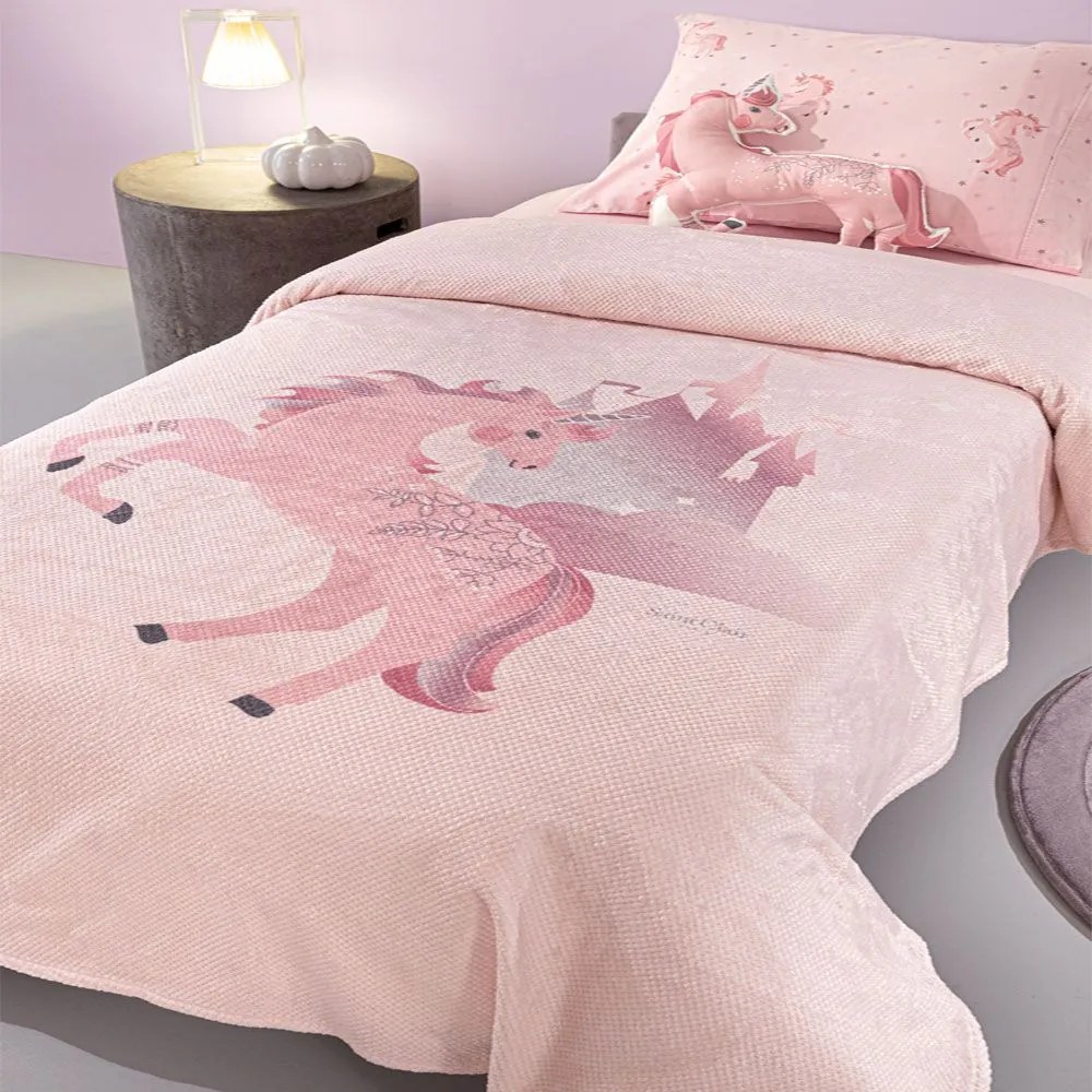 Κουβέρτα Παιδική Ultrasoft Pinto Pinky Saint Clair Μονό 160x220cm Πολυέστερ