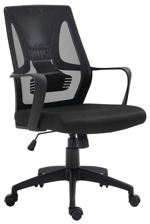 BF2960 Πολυθρόνα Γραφείου Mesh Μαύρο  60x62x99/109cm ΕΟ545,1W