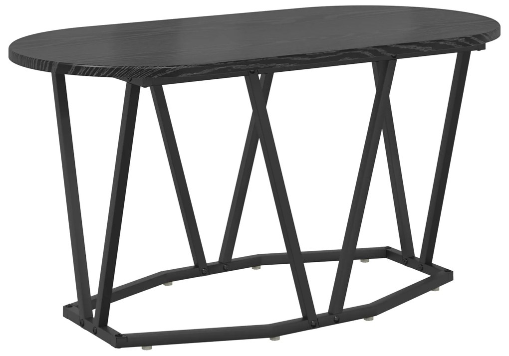 vidaXL Τραπέζι Σαλονιού Μαύρο Δρύς 80x40x40,5 εκ από Επεξεργασμένο Ξύλο και Μέταλλο