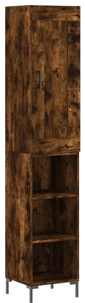 vidaXL Ντουλάπι Καπνιστή δρυς 34,5x34x180 εκ. από Επεξεργασμένο Ξύλο