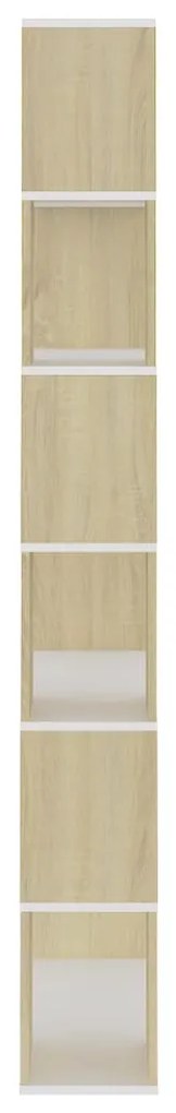 vidaXL Βιβλιοθήκη/Διαχωρ. Χώρου Sonoma Δρυς 80x24x186 εκ. Επεξ. Ξύλο