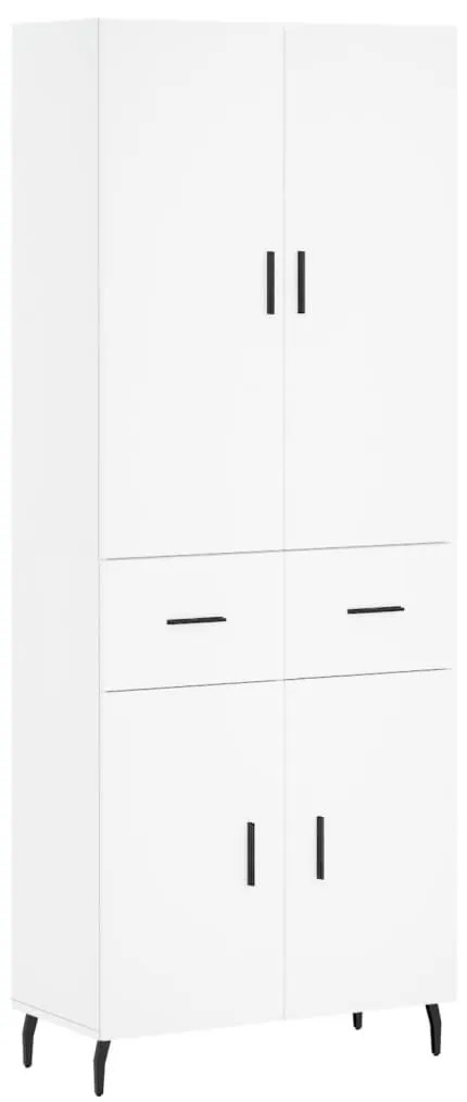 vidaXL Ντουλάπι Λευκό 69,5x34x180 εκ. από Επεξεργασμένο Ξύλο