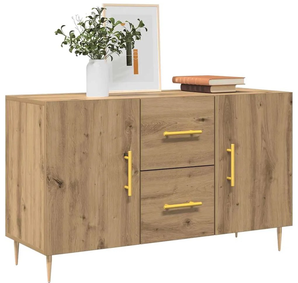 vidaXL Σκευοθήκη Δρυς τεχνίτης 100x36x60 cm Κατασκευασμένο ξύλο