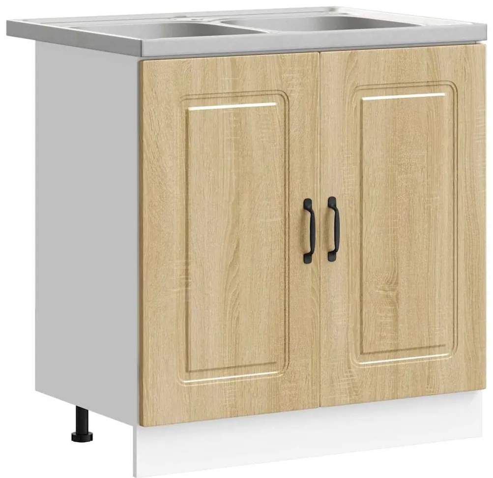 vidaXL Ντουλάπα Κουζίνας με αποθήκευση 2 pcs Καφέ 80 x 46 x 81.5 εκ