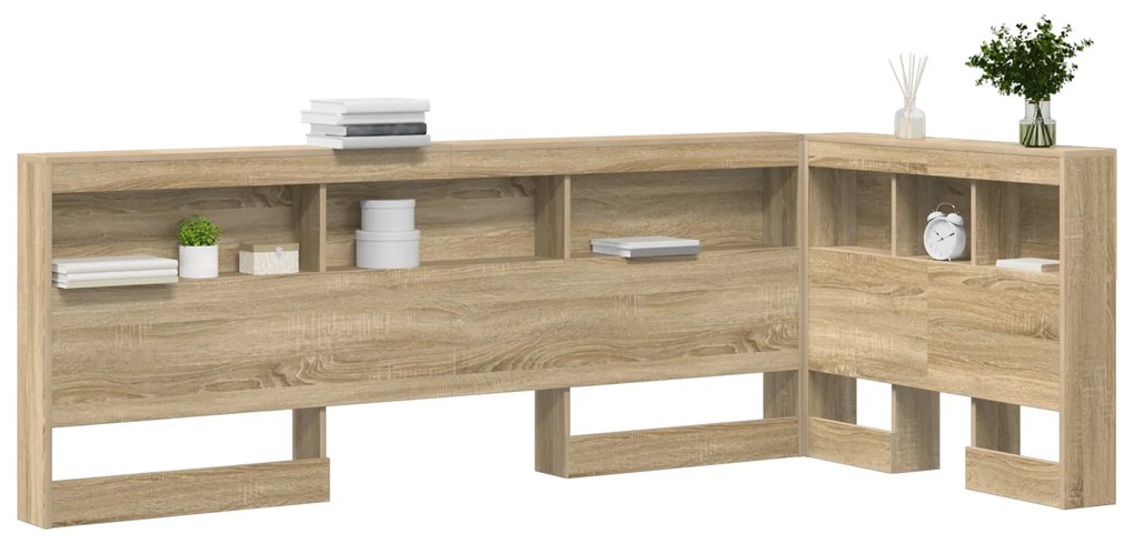 vidaXL Κεφαλάρι Αποθήκης με ράφι Sonoma Δρυς 90 cm Επεξεργασμένο ξύλο