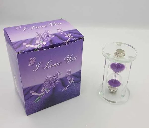 Διακοσμητική κρεψύδρα με γυάλινη βάση