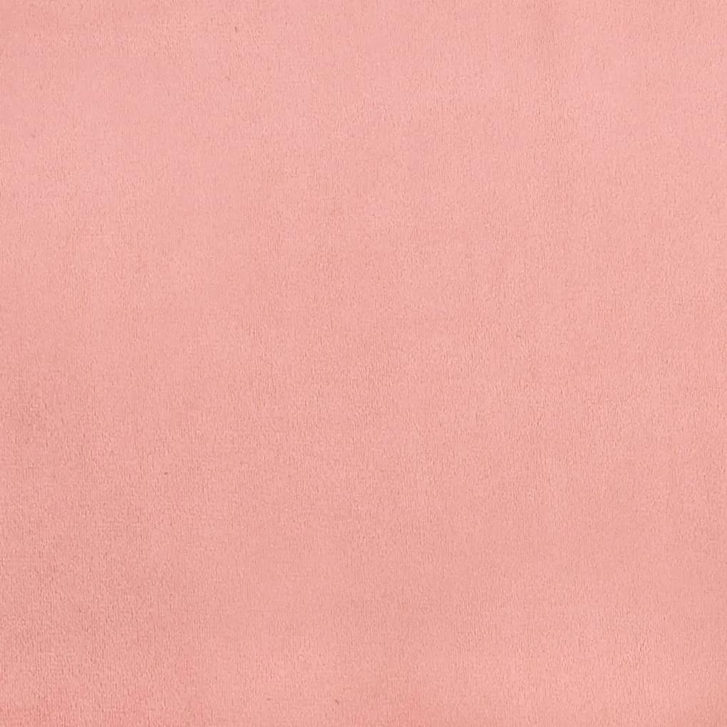 vidaXL Στρώμα με Pocket Springs Ροζ 80 x 200 x 20 εκ. Βελούδινο