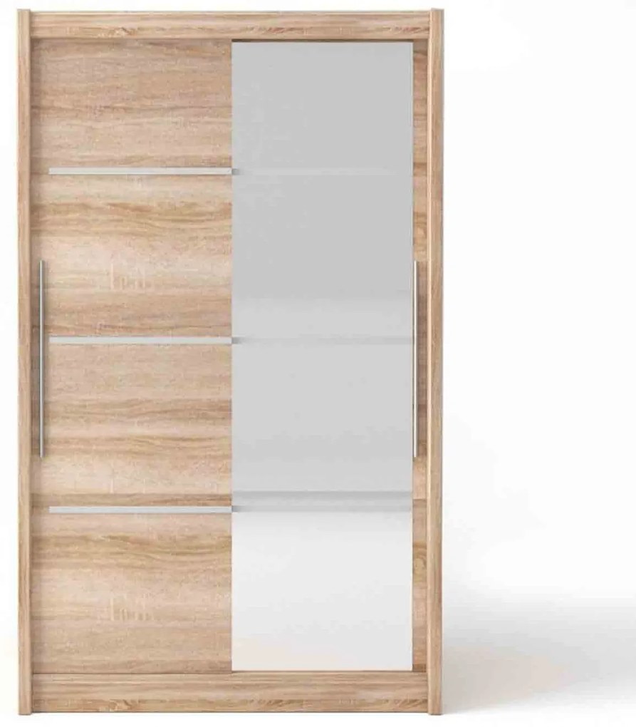 Ντουλάπα Ilona Sonoma 130X61X215 cm TO-ILO130S Δίφυλλη Μελαμίνη