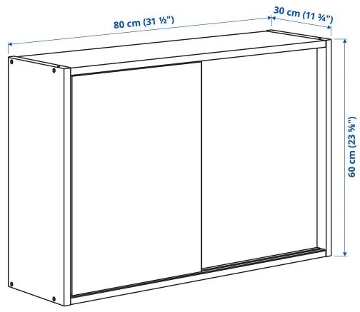 IVAR ντουλάπι με συρόμενες πόρτες, 80x30x60 cm 004.943.94