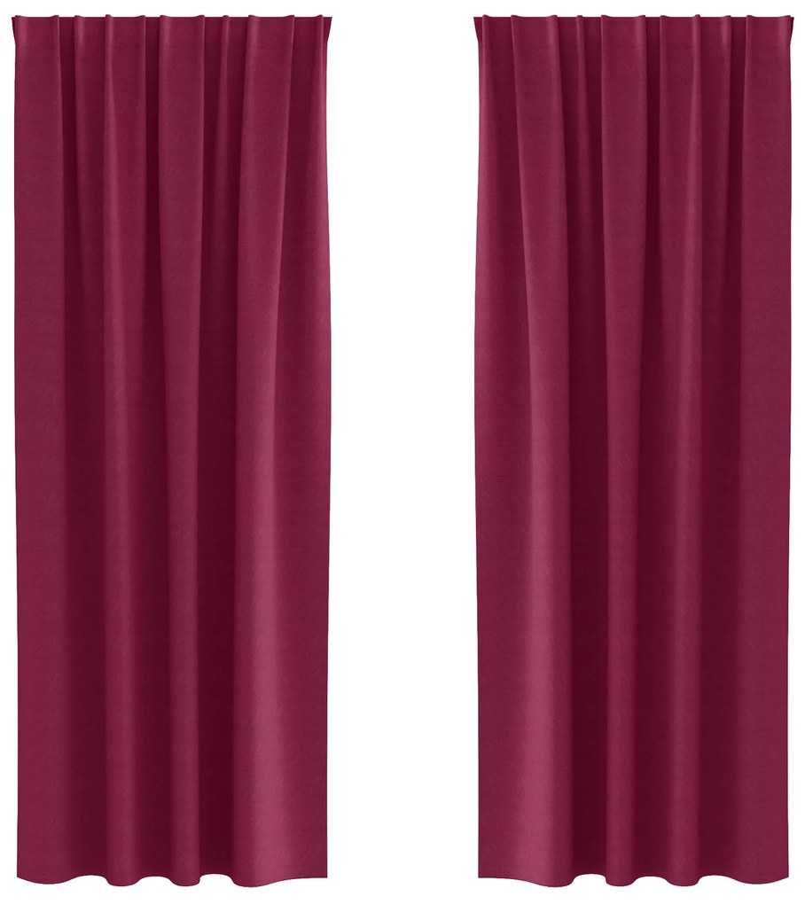 vidaXL Κουρτίνες με κουρτίνες 2 pcs Κόκκινο 225 x 140 εκ. Πολυεστέρας