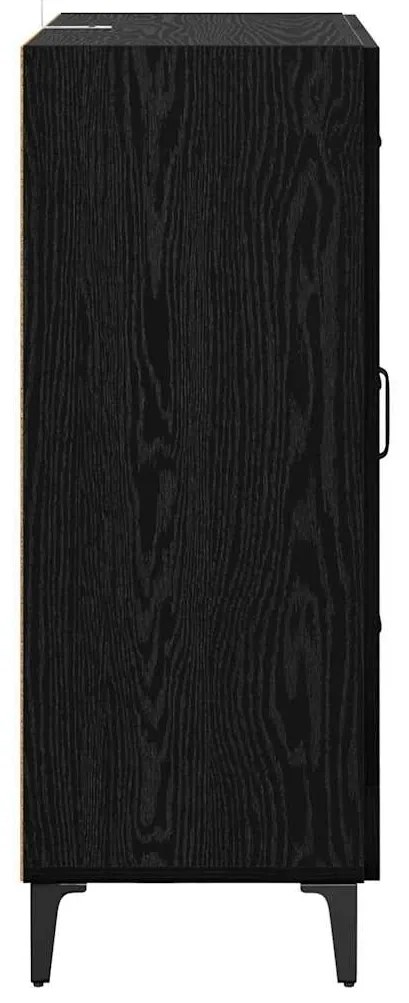 vidaXL Πλαϊνό γραφείο με συρτάρι Μαύρη Οξυά 69,5 x 34 x 90 εκ.