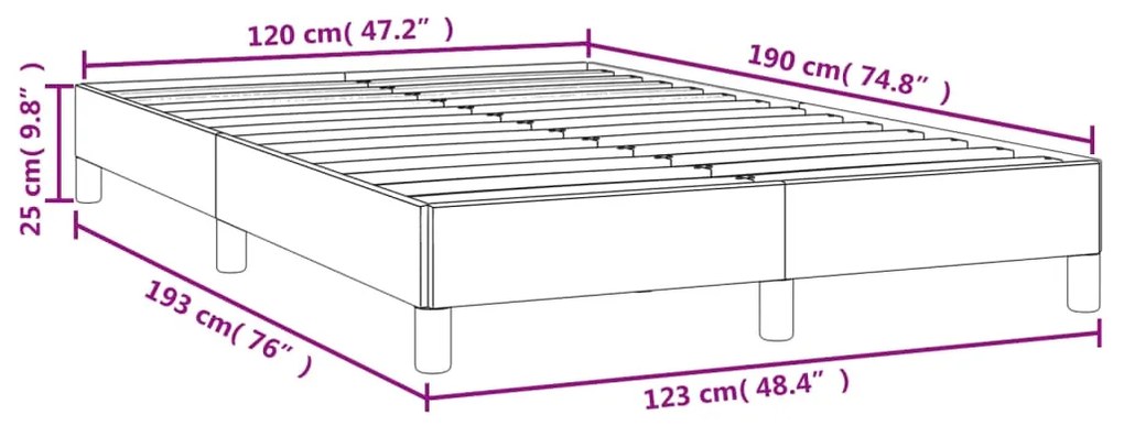 Πλαίσιο Κρεβατιού χωρίς στρώμα Taupe 120x190 εκ. Υφασμάτινο 3269609