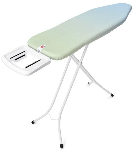 Τραπέζι σιδερώματος Brabantia B 1008892, 124x38 cm, 7 θέσεις ρύθμισης, Μεγάλη θήκη σίδερου, Πράσινο/Μπλε