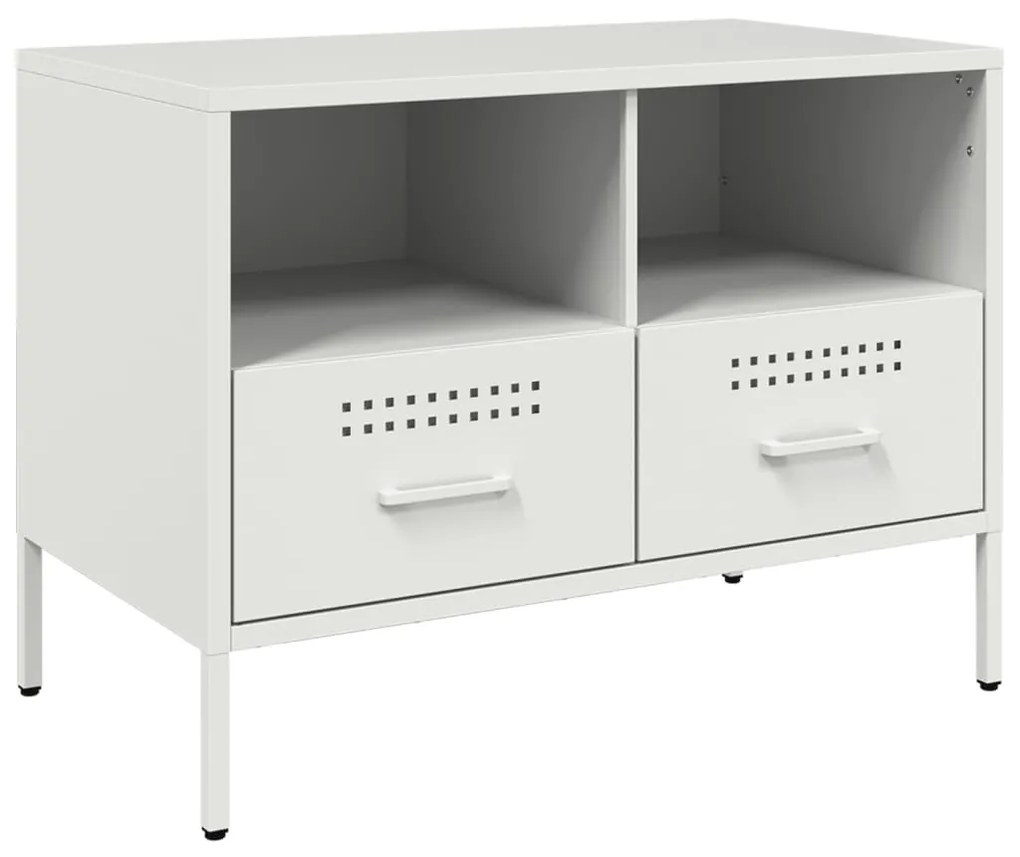Έπιπλα Τηλεόρασης 2 τεμ. Λευκό 68x39x50,5 εκ. από Χάλυβα 843053