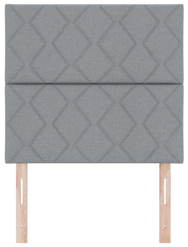 vidaXL Υφασμάτινο Κεφαλάρι Geometric Ανοιχτό γκρι 90 cm ύφασμα