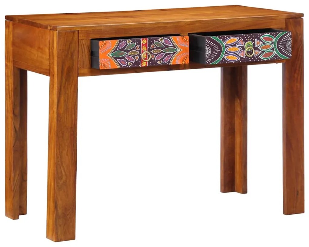 vidaXL Γραφείο με συρτάρι Καφέ 100 x 50 x 75 cm Μασίφ ξύλο ακακίας