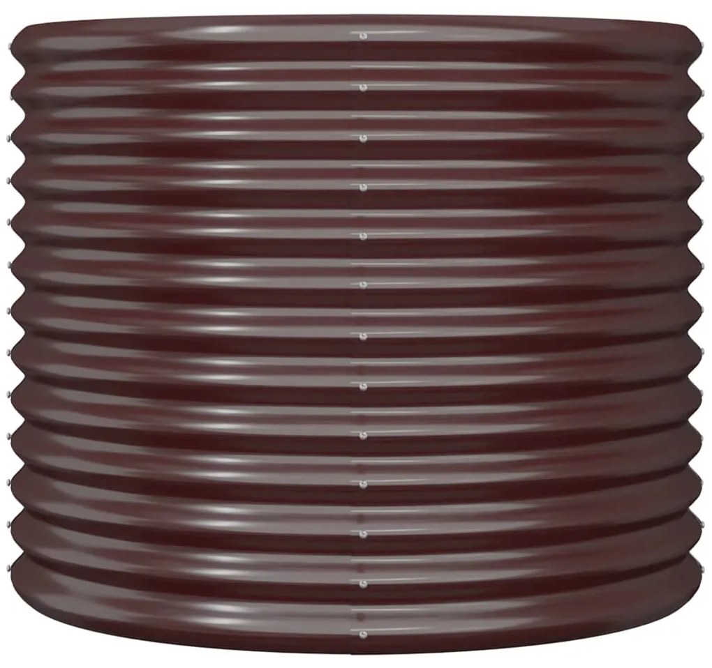 vidaXL Ζαρντινιέρα Καφέ 80x80x68 εκ. Γαλβανισμένος χάλυβας