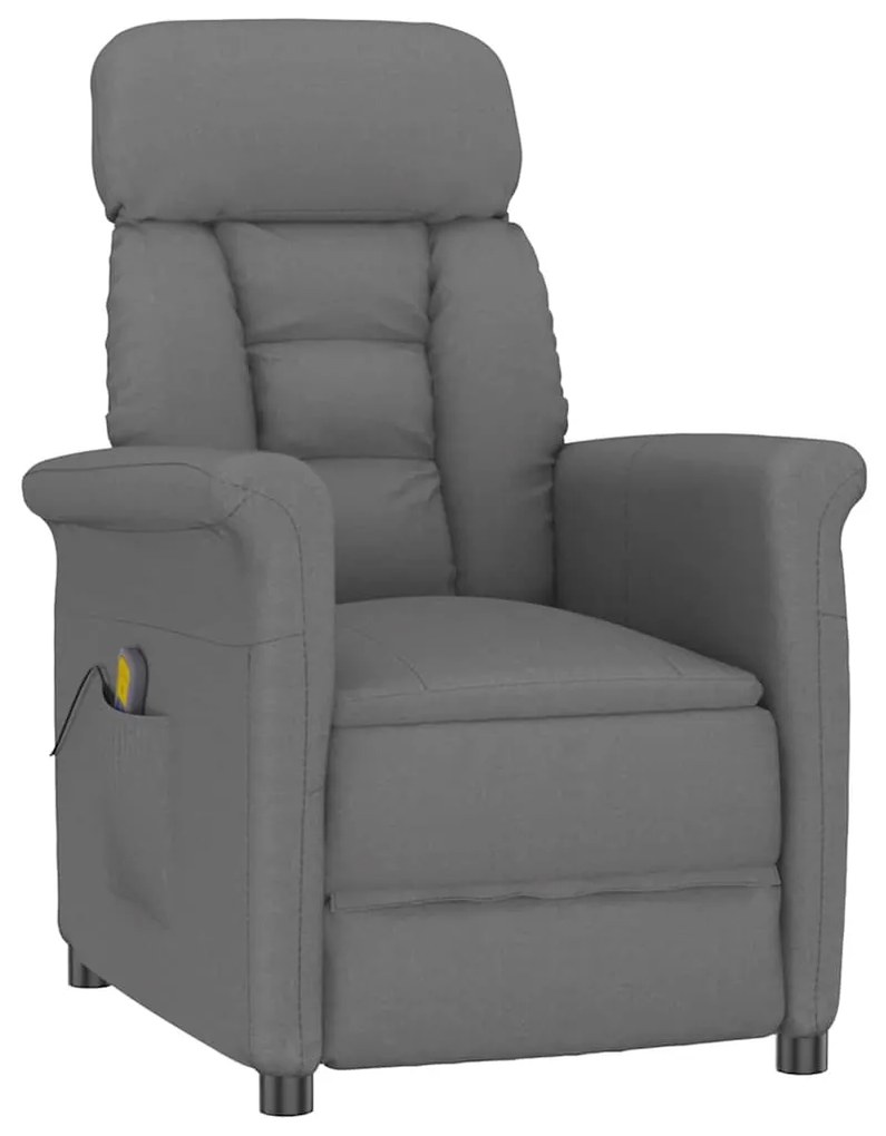 vidaXL Καρέκλα μασάζ Σκούρο γκρι 70.5 x 96.5 x 95 cm Πολυεστέρας