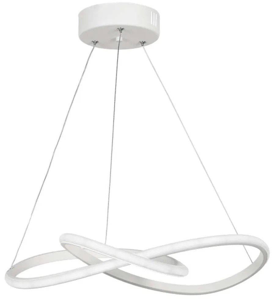 Φωτιστικό Οροφής Mercury 01-0351 Led 48W Φ50x60cm White Heronia Μέταλλο