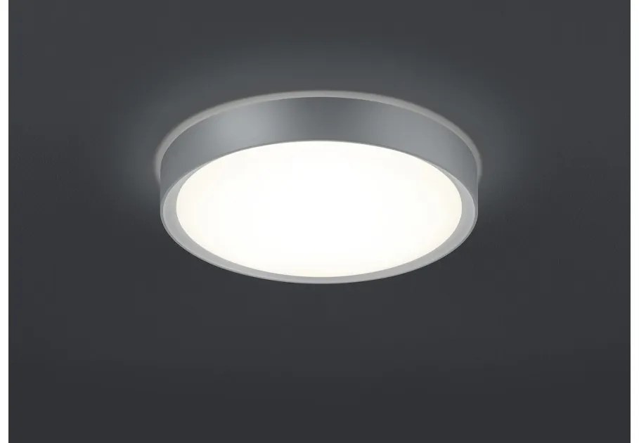 Πλαφονιέρα Φωτιστικό Μπάνιου LED 18W Τιτάνιο IP44 Clarimo 659011887 Trio Lighting-659011887-Ασημί 659011887