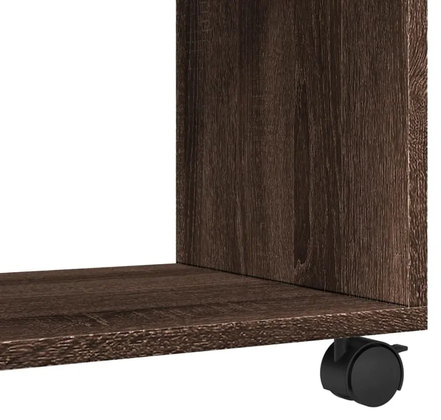 Ντουλάπι Τροχήλατο Καφέ Δρυς 72x33x42,5 εκ. από Επεξ. Ξύλο - Καφέ