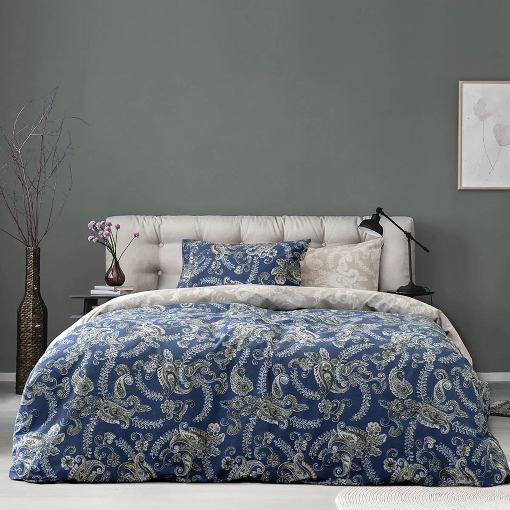 Σεντόνια Μονά (Σετ) Kocoon Anelka Blue Μπλε ΧΩΡΙΣ ΛΑΣΤΙΧΟ 160x270