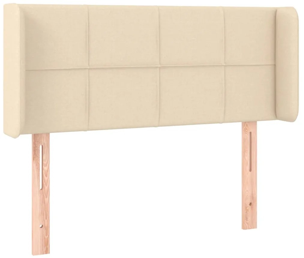 vidaXL Κεφαλάρι με Πτερύγια Κρεμ 93x16x78/88 εκ. Υφασμάτινο