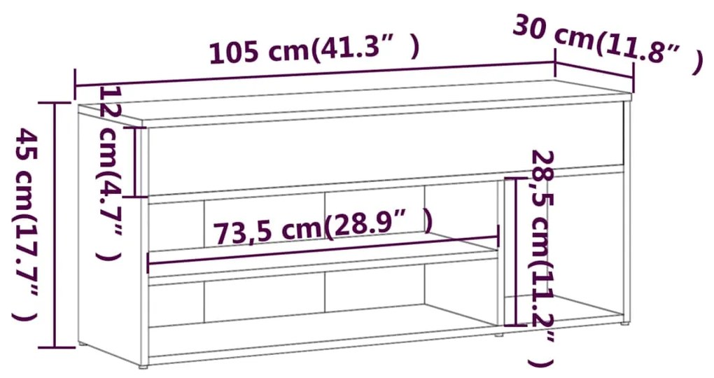 ΠΑΠΟΥΤΣΟΘΗΚΗ ΚΑΠΝΙΣΤΗ ΔΡΥΣ 105X30X45 ΕΚ. ΑΠΟ ΕΠΕΞΕΡΓΑΣΜΕΝΟ ΞΥΛΟ 816056