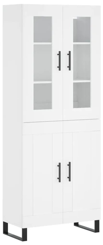vidaXL Ντουλάπι Λευκό 69,5x34x180 εκ. από Επεξεργασμένο Ξύλο