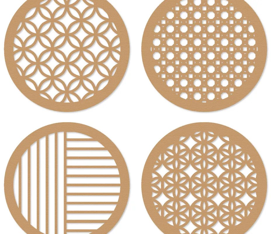 Intra απο ξύλο plywood 3mm-4mm πάχος - Coaster Lasercut - κοπής με λέιζερ Δίασταση 30x20 cm INTRAFABR-121771759