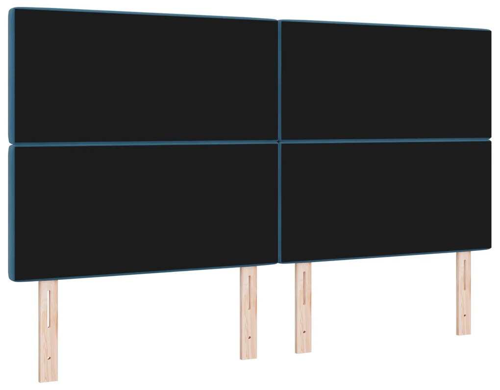 vidaXL Βελούδινο Κεφαλάρι Argyle Σκούρο Μπλε 180 cm Βελούδο