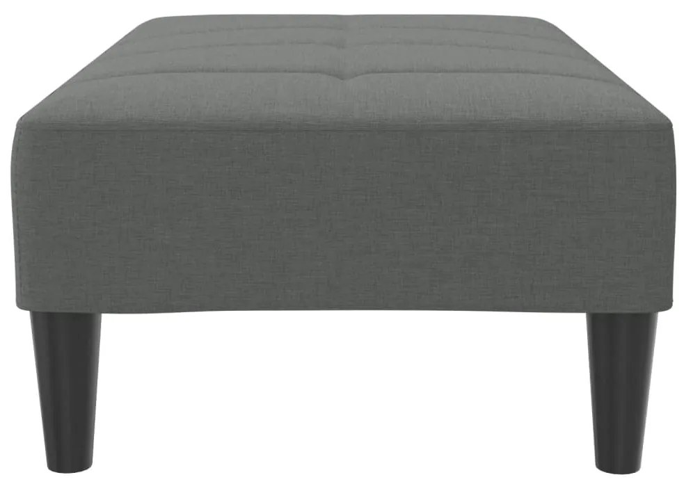 vidaXL Υποπόδιο Σκούρο Γκρι 77x55x31 εκ. Υφασμάτινο