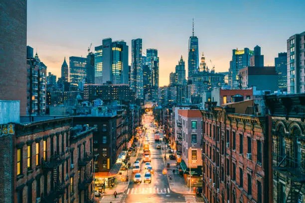 Φωτογραφία High angle view of Lower Manhattan, New York City, © Marco Bottigelli