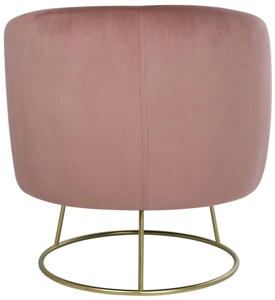 Πολυθρόνα ARIEN C8403.02 Βελούδο Σάπιο Μήλο με Χρυσή Βάση 80x75x82Υ εκ. 80x75x82 εκ.