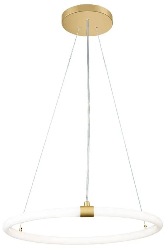 Φωτιστικό Οροφής Κρεμαστό 01405-03 14W LED 3000K1000Lm D40cm Gold Luma