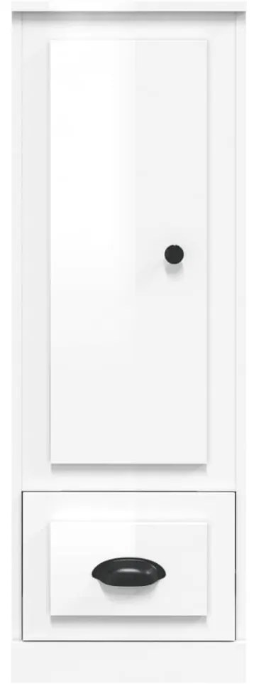 vidaXL Ντουλάπι Γυαλιστερό λευκό 36x35,5x103,5 από Επεξεργασμένο Ξύλο