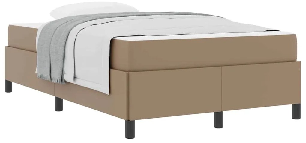 vidaXL Σκελετός Κρεβατιού με στρώμα Καπουτσίνο 120 x 200 cm ύφασμα