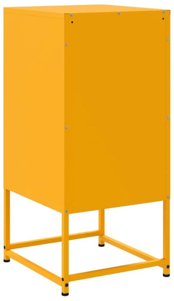 vidaXL Κομοδίνο Μουσταρδί 36x39x78 εκ. από Χάλυβα