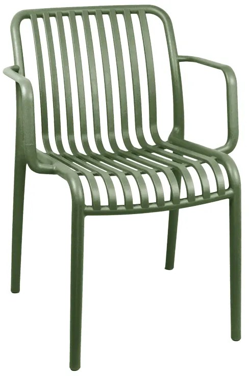 Πολυθρόνα Zoi pp σε σκούρο πράσινο απόχρωση 55.5x57.5x79εκ Υλικό: PP 326-000045