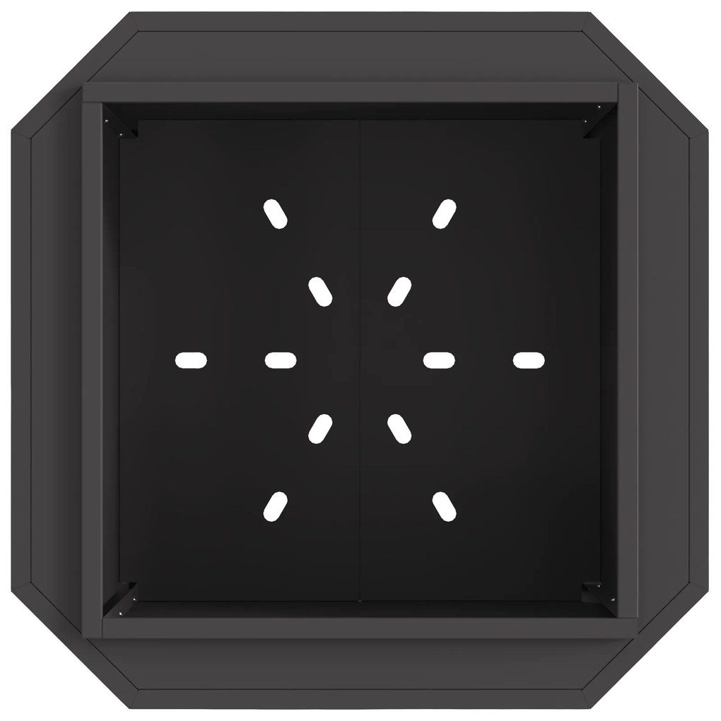 vidaXL Καπνιστός Εστία Μαύρη 58x58x51 εκ Ατσάλι