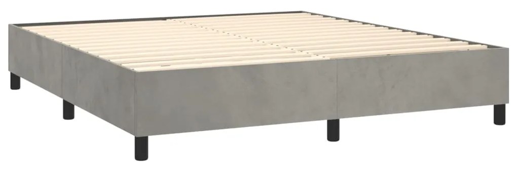 ΚΡΕΒΑΤΙ BOXSPRING ΜΕ ΣΤΡΩΜΑ ΑΝΟΙΧΤΟ ΓΚΡΙ 180X200 ΕΚ. ΒΕΛΟΥΔΙΝΟ 3132933