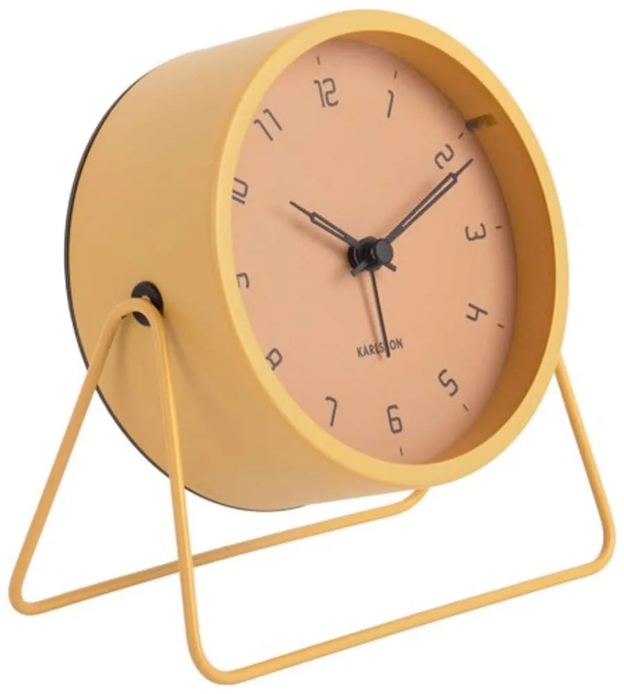 Ρολόι Επιτραπέζιο - Ξυπνητήρι Stark KA5952YE Φ13,5x6,5x13cm Honey Yellow Karlsson Μέταλλο