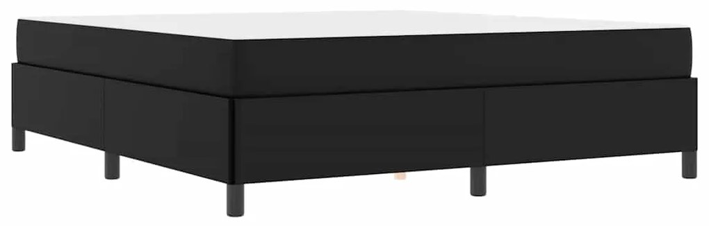 vidaXL Σκελετός κρεβατιού με στρώμα Μαύρο 180 x 200 cm Τεχνητό δέρμα