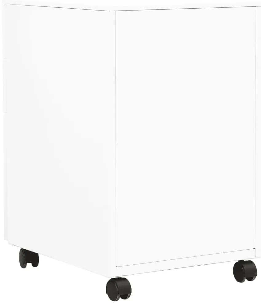 vidaXL Αρχειοθήκη Φορητή Λευκή 39 x 45 x 60 εκ. Ατσάλινη